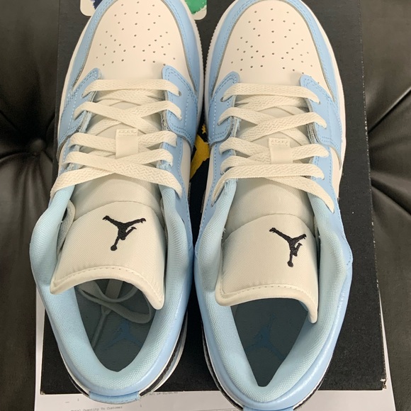 Jordan 1 Low 🧊 Ice Blue Black (GS) — 7Y - Picture 4 of 6